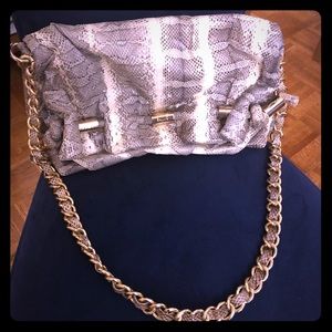 Halston Heritage Snakeskin Chainstrap Bag